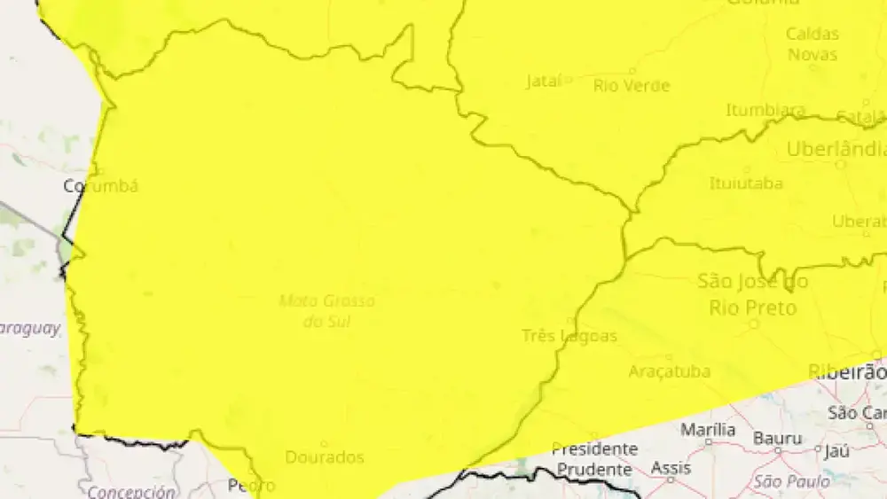 Alerta de baixa umidade atinge 70 cidades de MS nesta segunda
