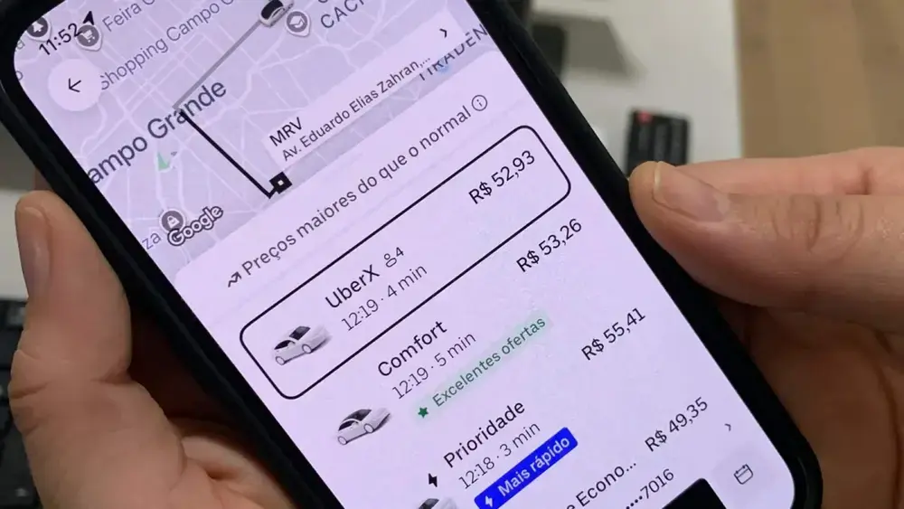 Preço de app dispara em Campo Grande antes de Brasil x Japão
